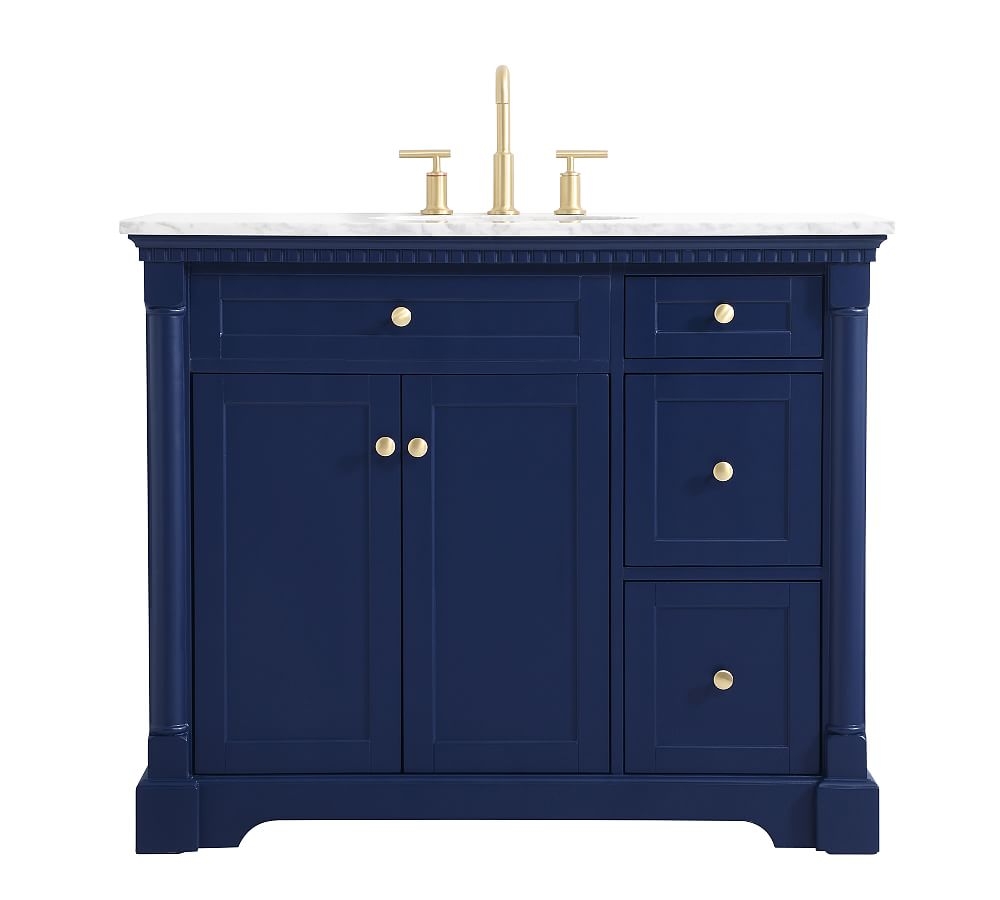 Blue Lorenz Single Sink Vanity, 42" - Image 0