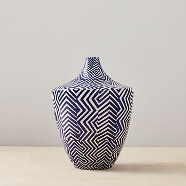 Cody Hoyt Ceramic Vase, Blue + White - Image 0