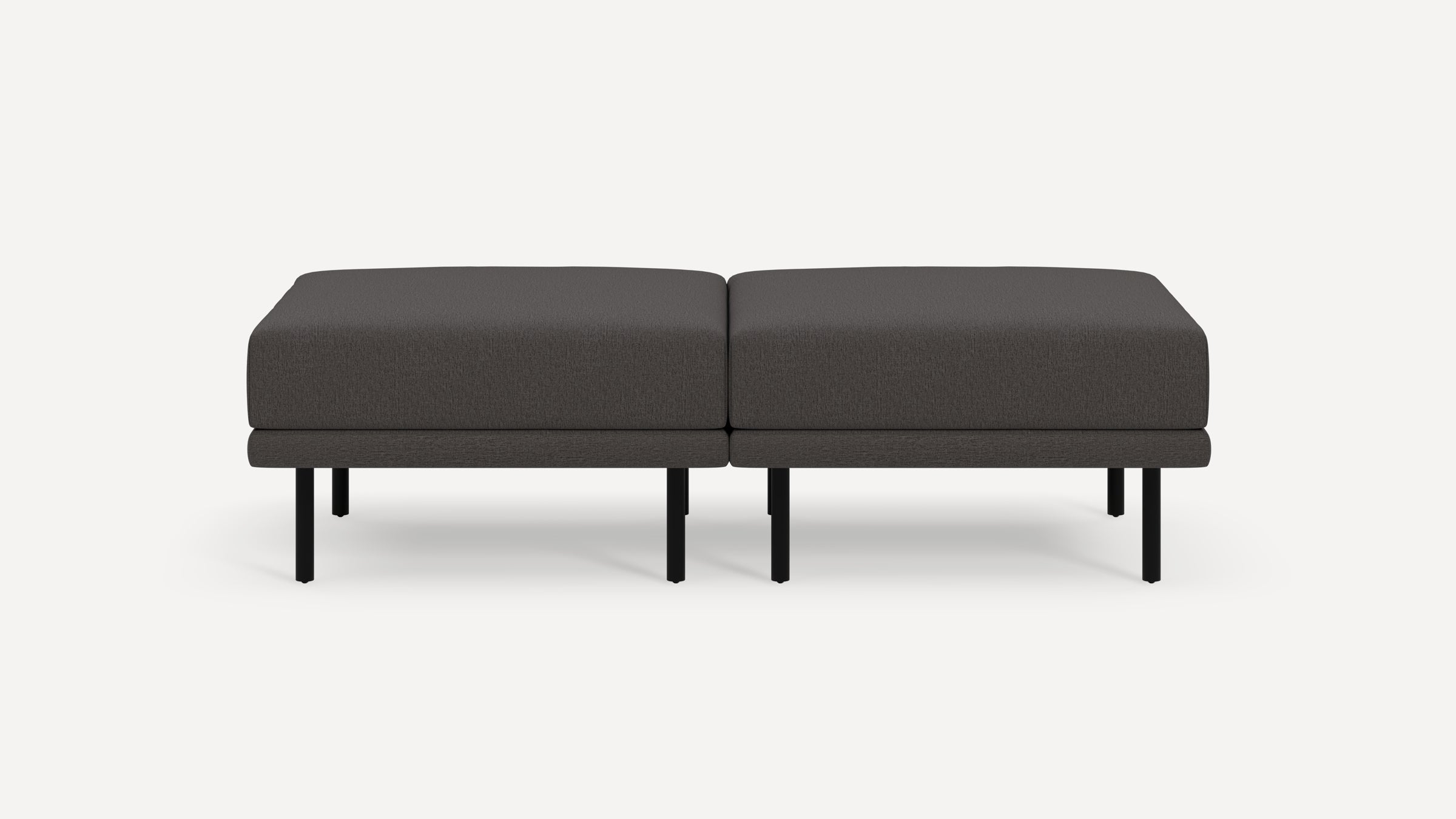 Range 2-Piece Bench - Stone Grey - Performance Flatweave / Walnut - Wood - Image 4