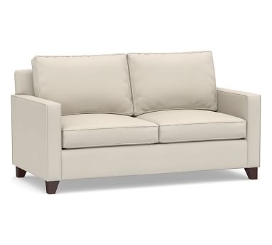 Cameron Square Arm Upholstered Full Sleeper Sofa, Polyester Wrapped Cushions, Twill Cream - Image 0