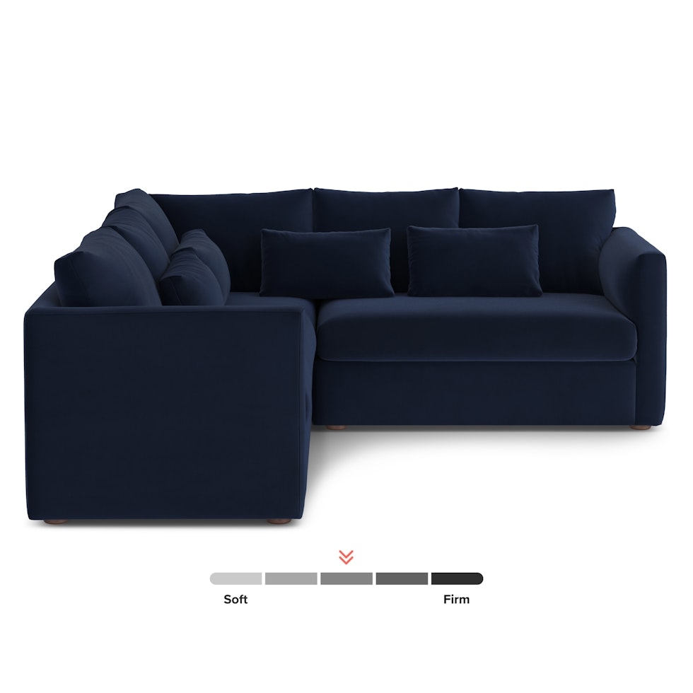 Marina 92" Velvet Corner Sectional - Hale Ink - Image 2