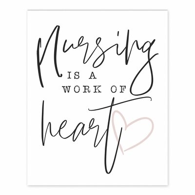 Nursing is a Work of Heart Easelback Decorative Plaque - Image 0