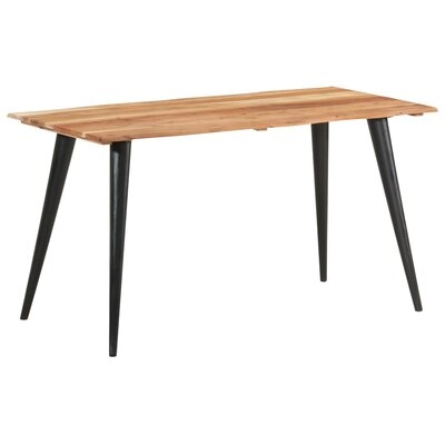 Millwood Pines Dining Table With Live Edges 55.1"X23.6"X29.5" Solid Acacia Wood - Image 0