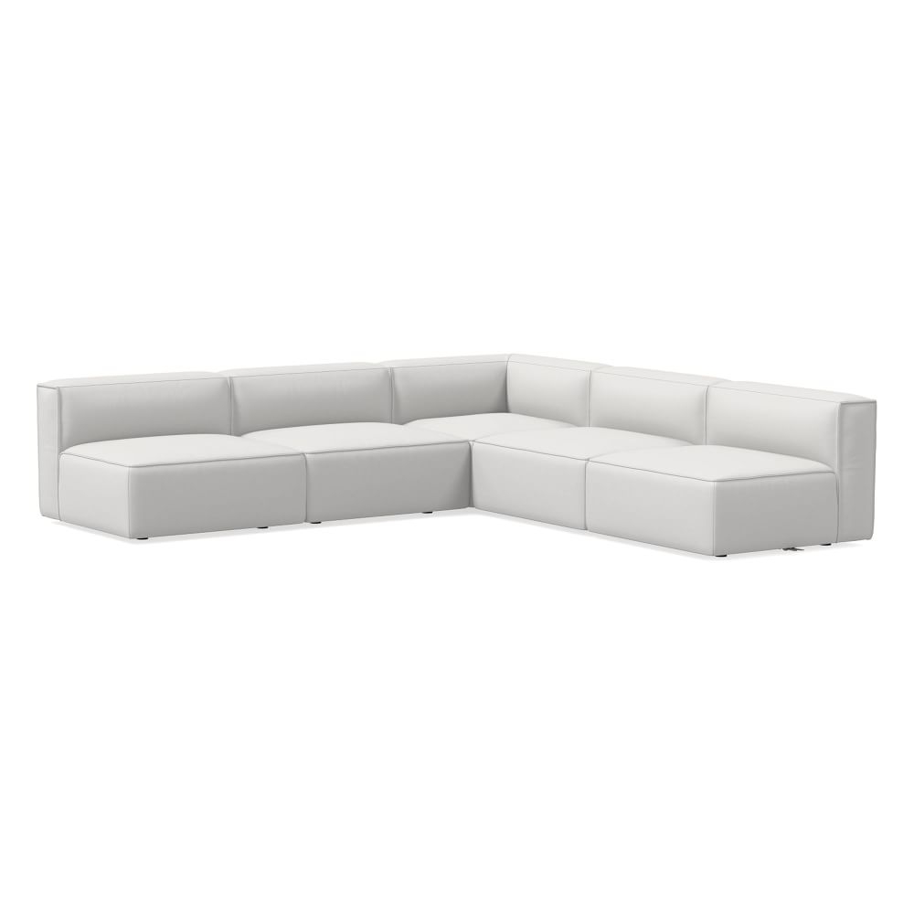 Remi Modular 105" 5-Piece Sectional, Performance Washed Canvas, White - Image 0