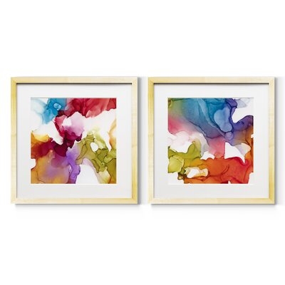 Spectrum Colors I - 2 Piece Picture Frame Painting Print Set