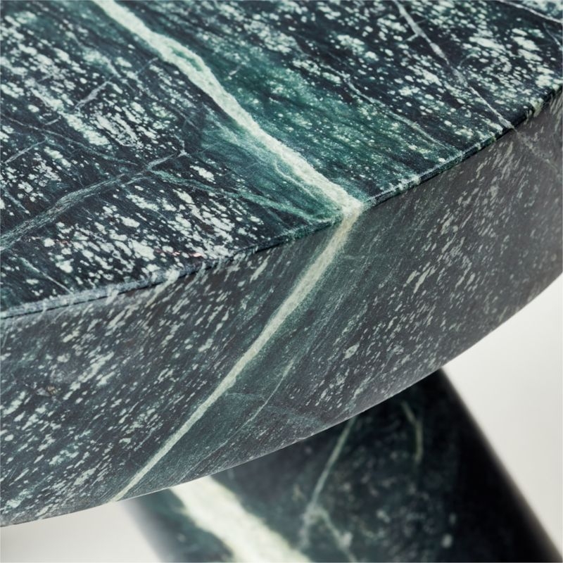 Jaxx Green Marble Side Table Short - Image 2