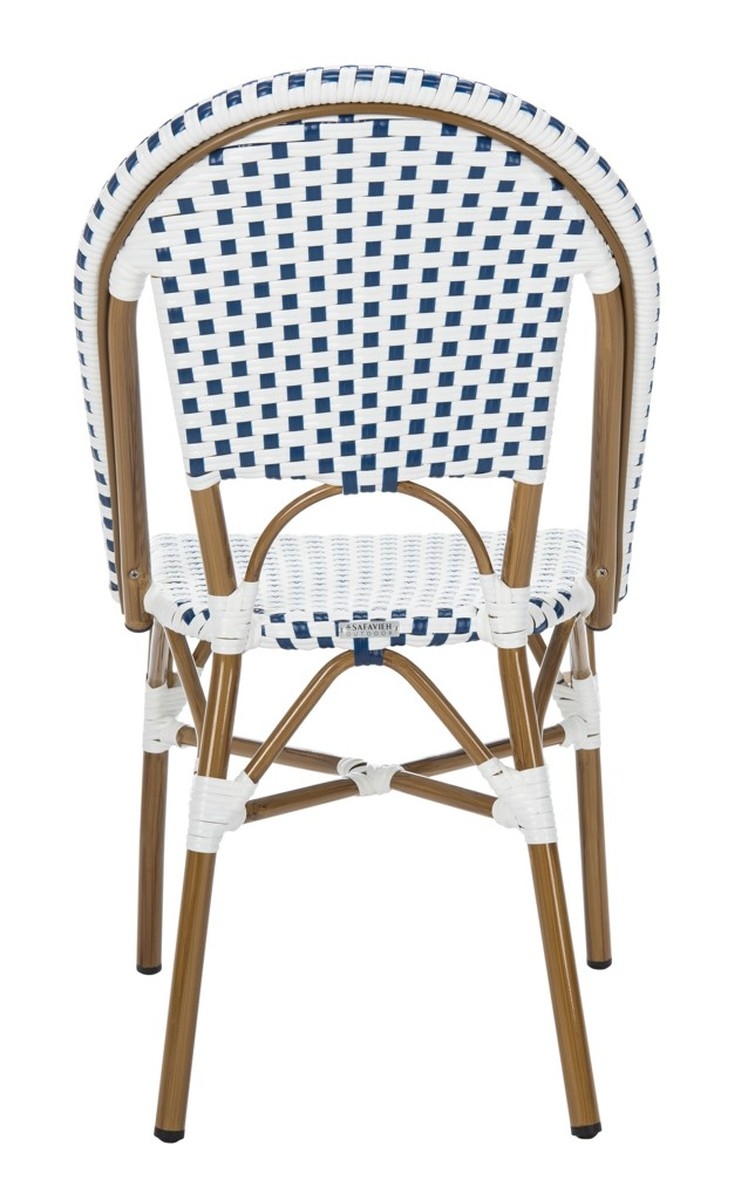 Salcha Outdoor Dining Chair, Blue & White, Set of 2 - Image 4
