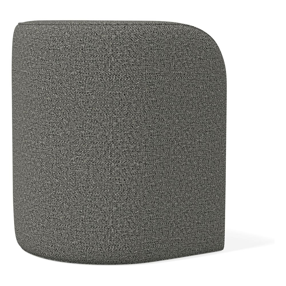 Tilly Small Ottoman, Poly, Twill, Slate, Concealed Support - Image 0