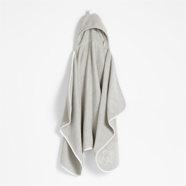 Nachi 100% Organic Cotton Grey Hooded Kids Towel - Image 0