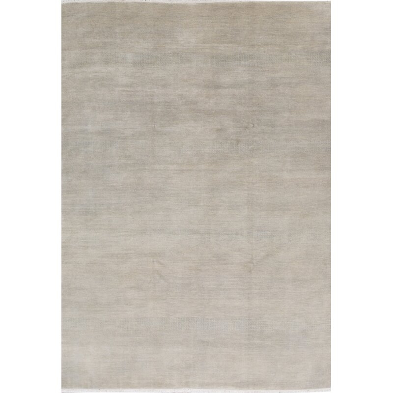 Bokara Rug Co., Inc. Hand-Knotted High-Quality Light Green and Silver Area Rug - Image 0