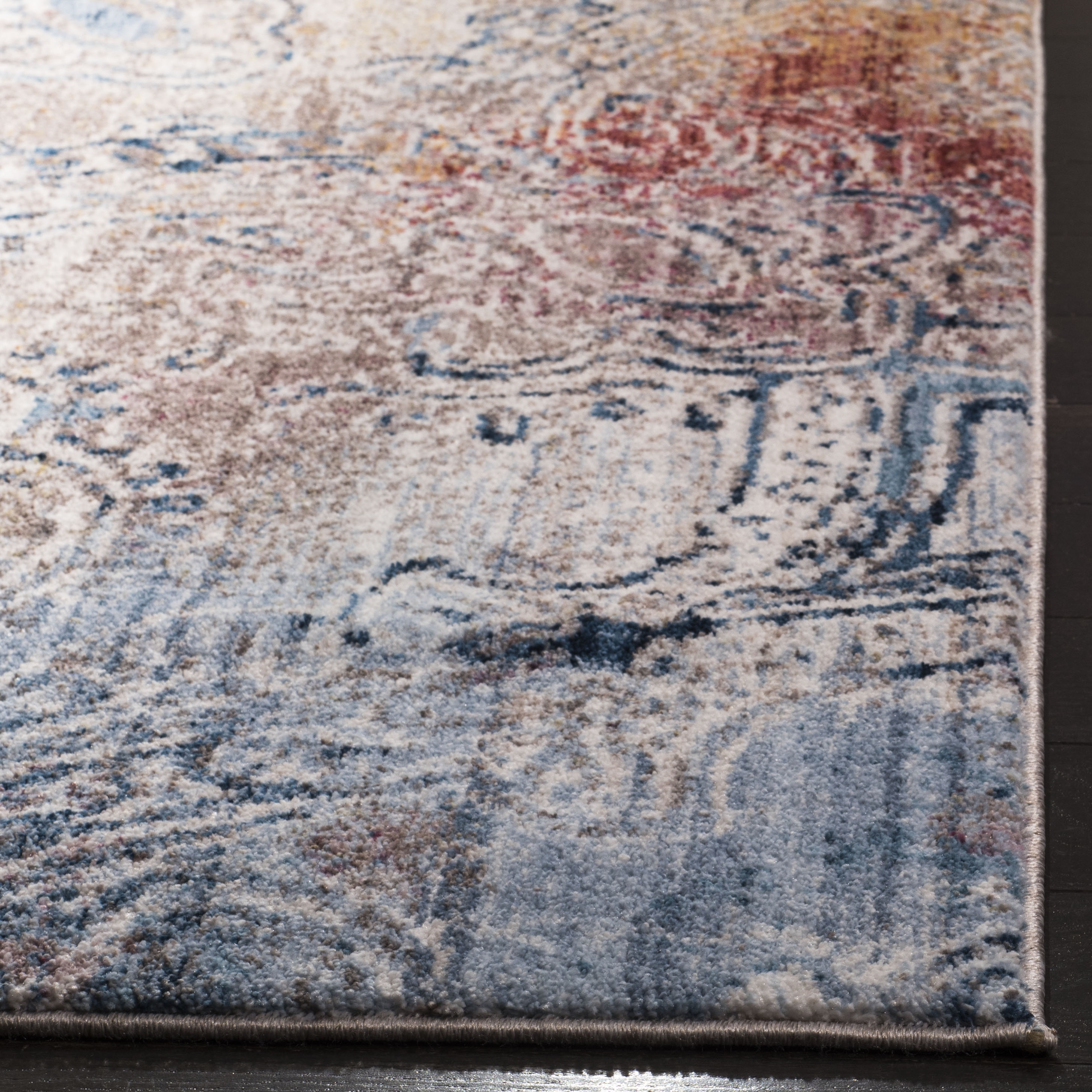 Arlo Home Woven Area Rug, MNY648D, Red/Multi,  7' X 7' Square - Image 1