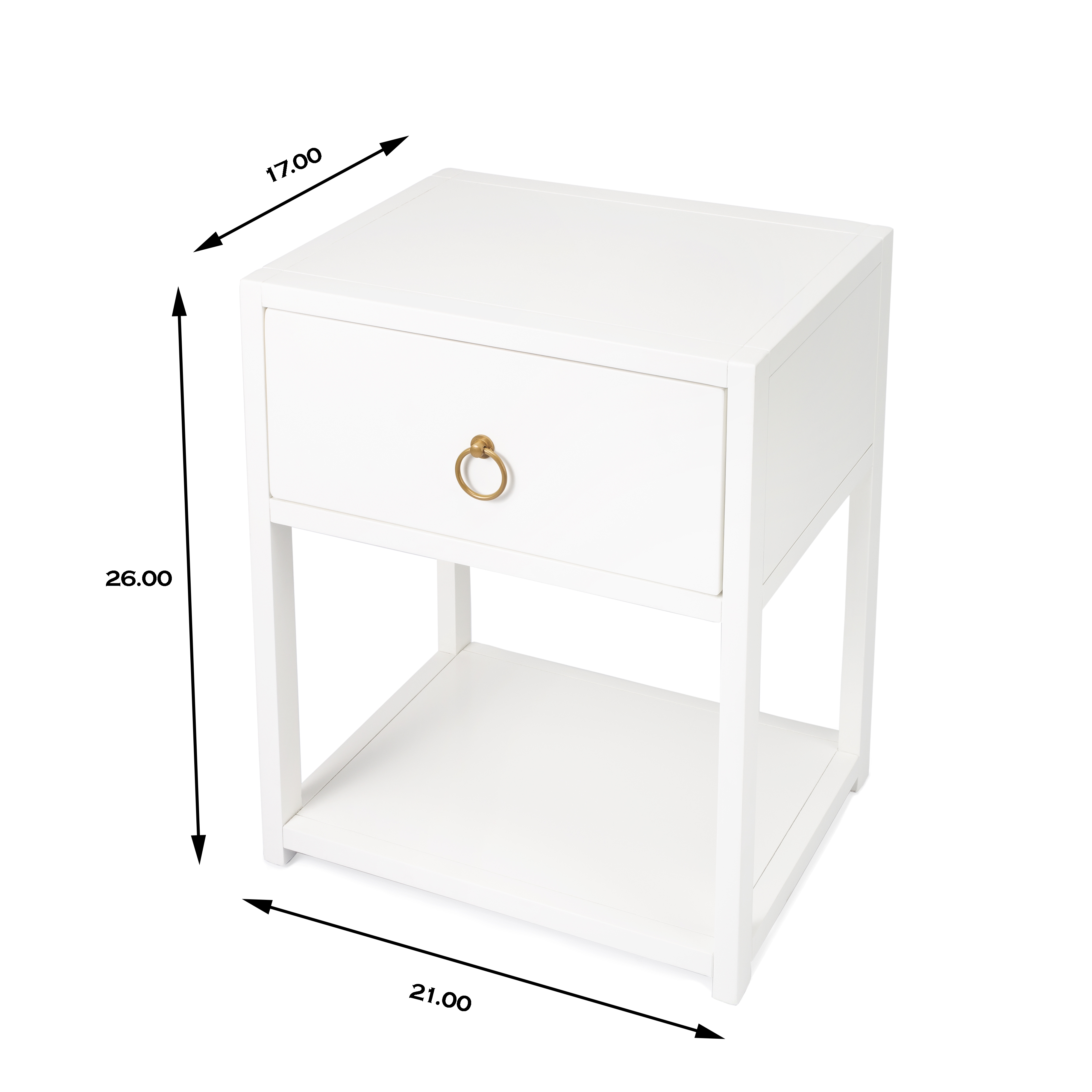 Lark White End Table - Image 1