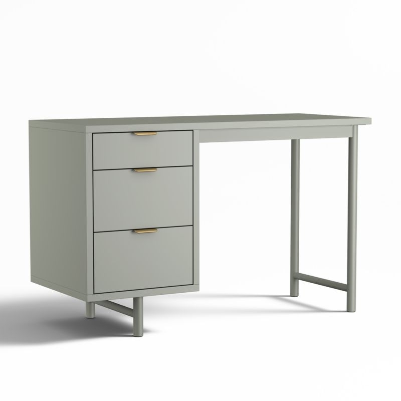 Classic Laurel Green Wood 3- Drawer Kids Desk - Image 1
