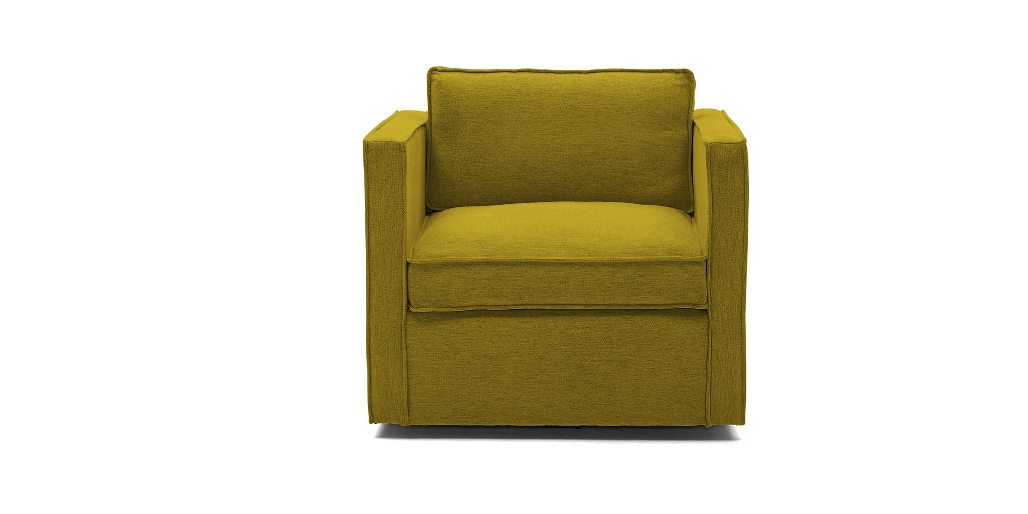 Yellow Dune Mid Century Modern Swivel Chair - Bloke Goldenrod - Image 0