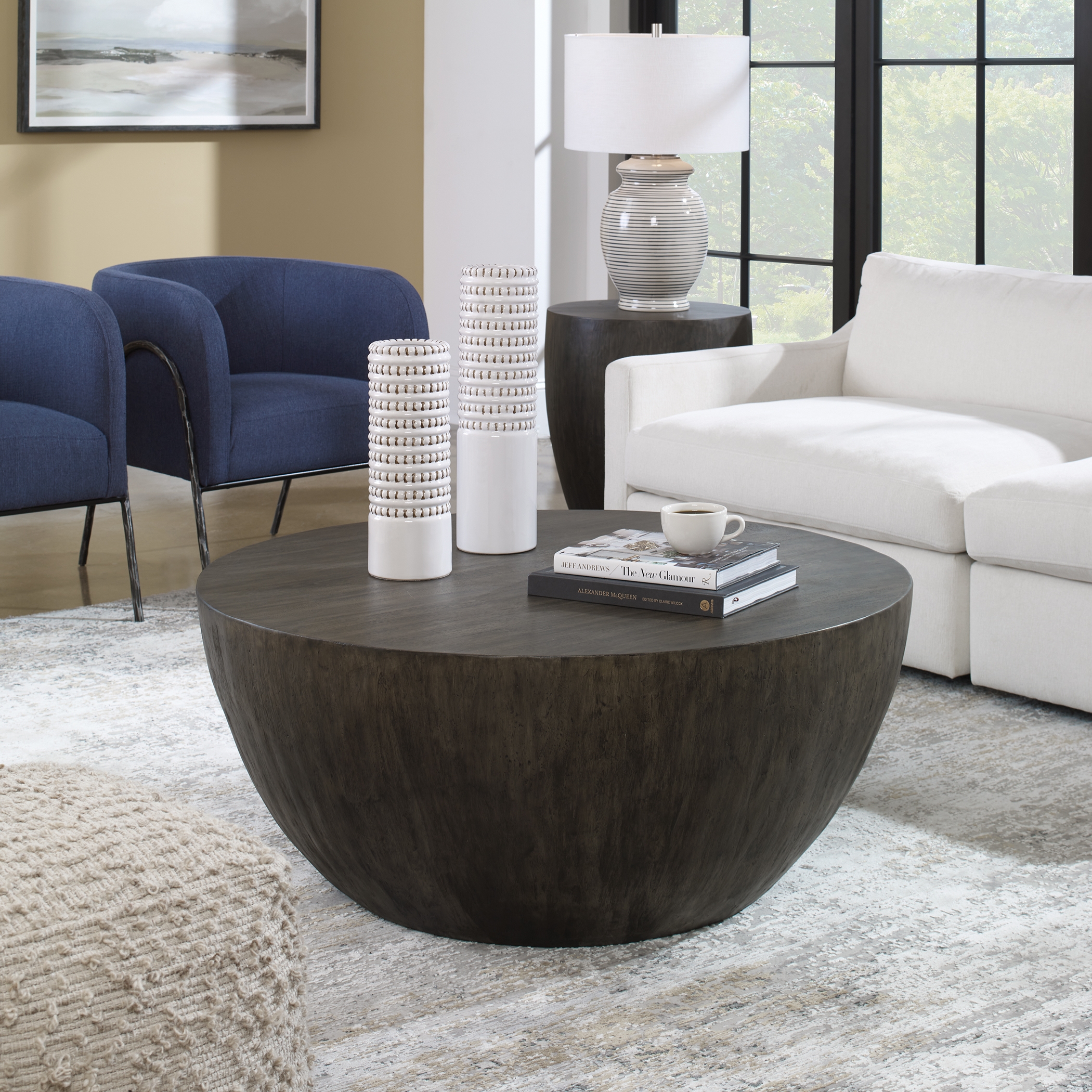 Lark Round Wood Coffee Table - Image 1
