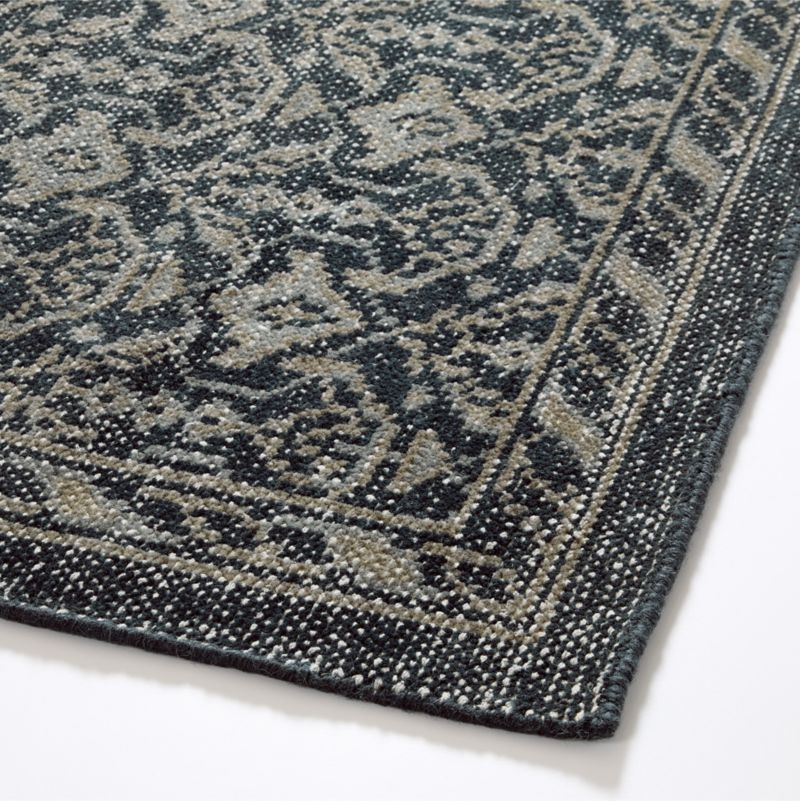 Cannes Wool Traditional Hand-Knotted Blue Area Rug 6'x9' - Image 2