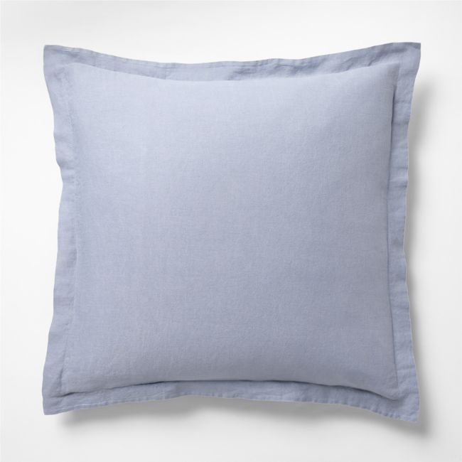 Aire Natural Hemp Smoke Blue Euro Bed Pillow Sham - Image 0