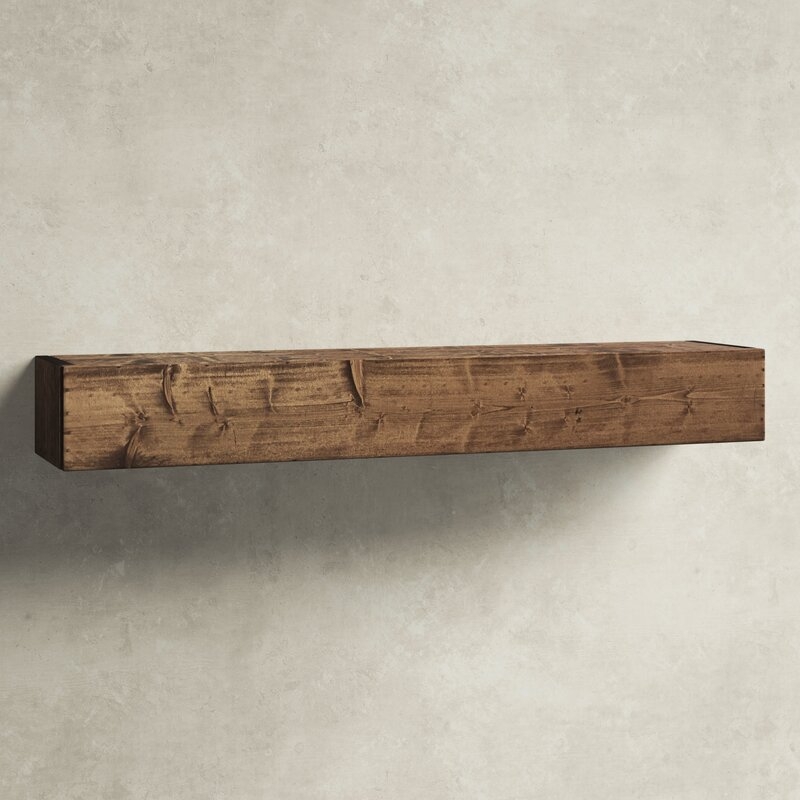 Ascension Solid Wood Brown Floating Shelf, 38" - Image 7