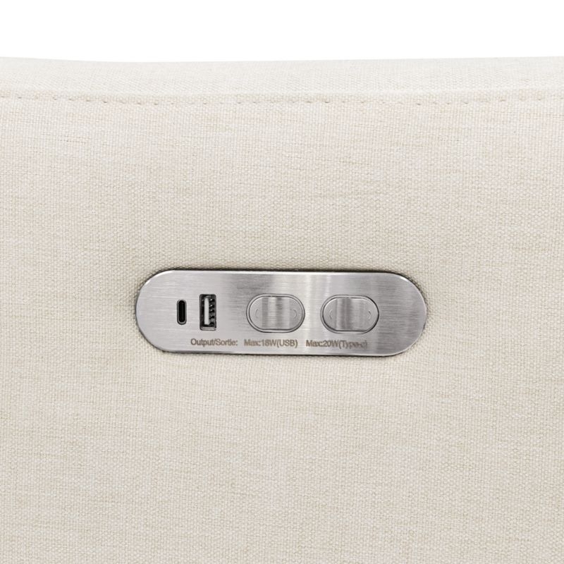 Babyletto Kiwi Plus Cream Nursery Swivel Glider Recliner Chair - Image 1