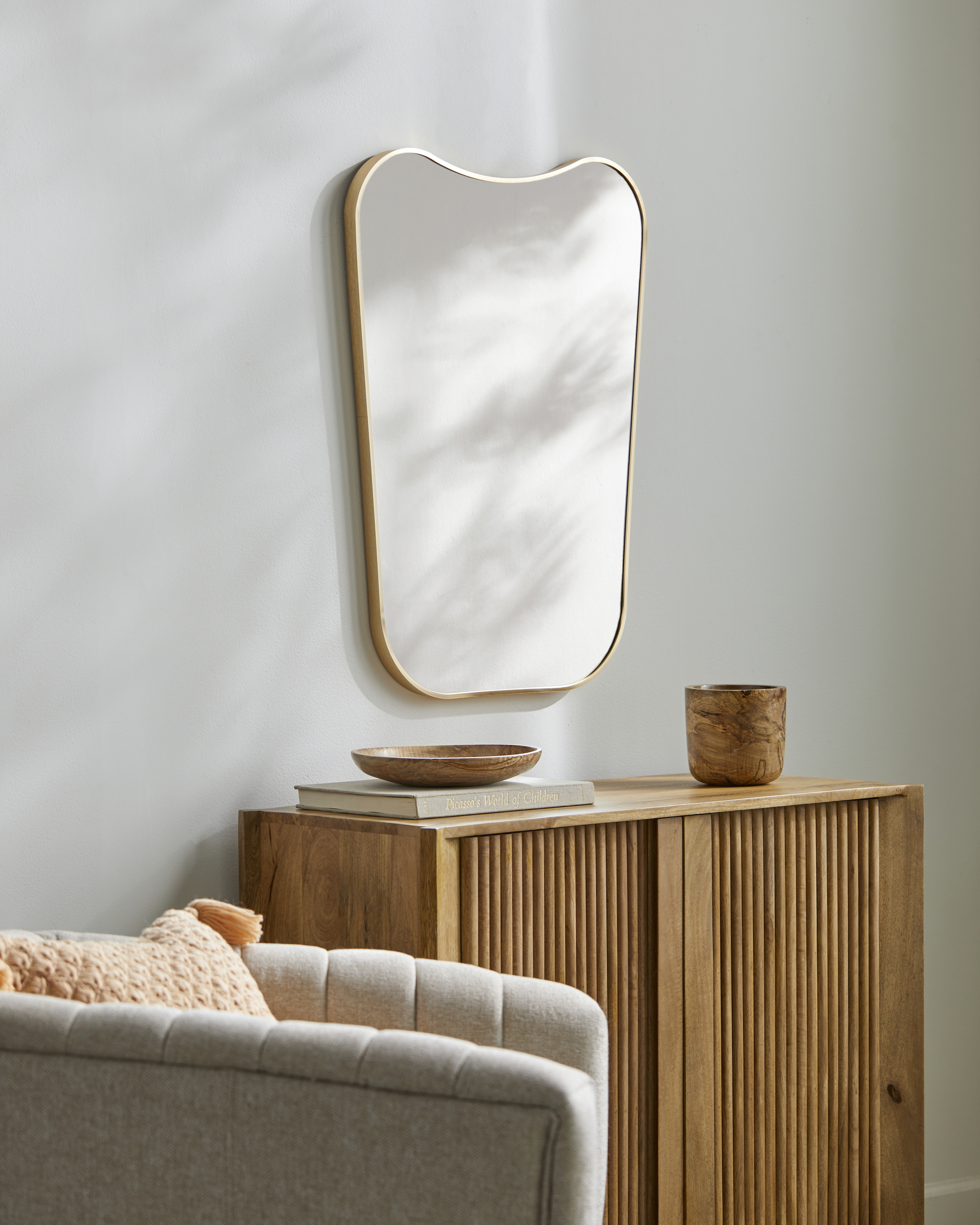 Bellona Gold 30"H x 22"W x 1"D Accent Mirror - Image 1