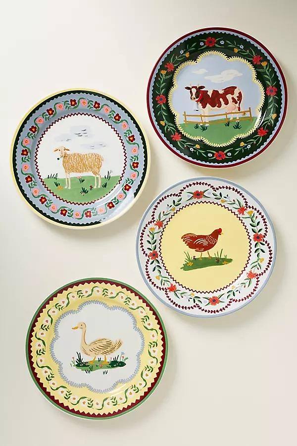 Home Sweet Home Porcelain Dessert Plates, Set of 4 - Image 0