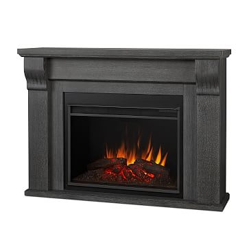 WHITTIER ELECTRIC FIREPLACE- ANTIQUE GRAY,Wood,Gray - Image 0