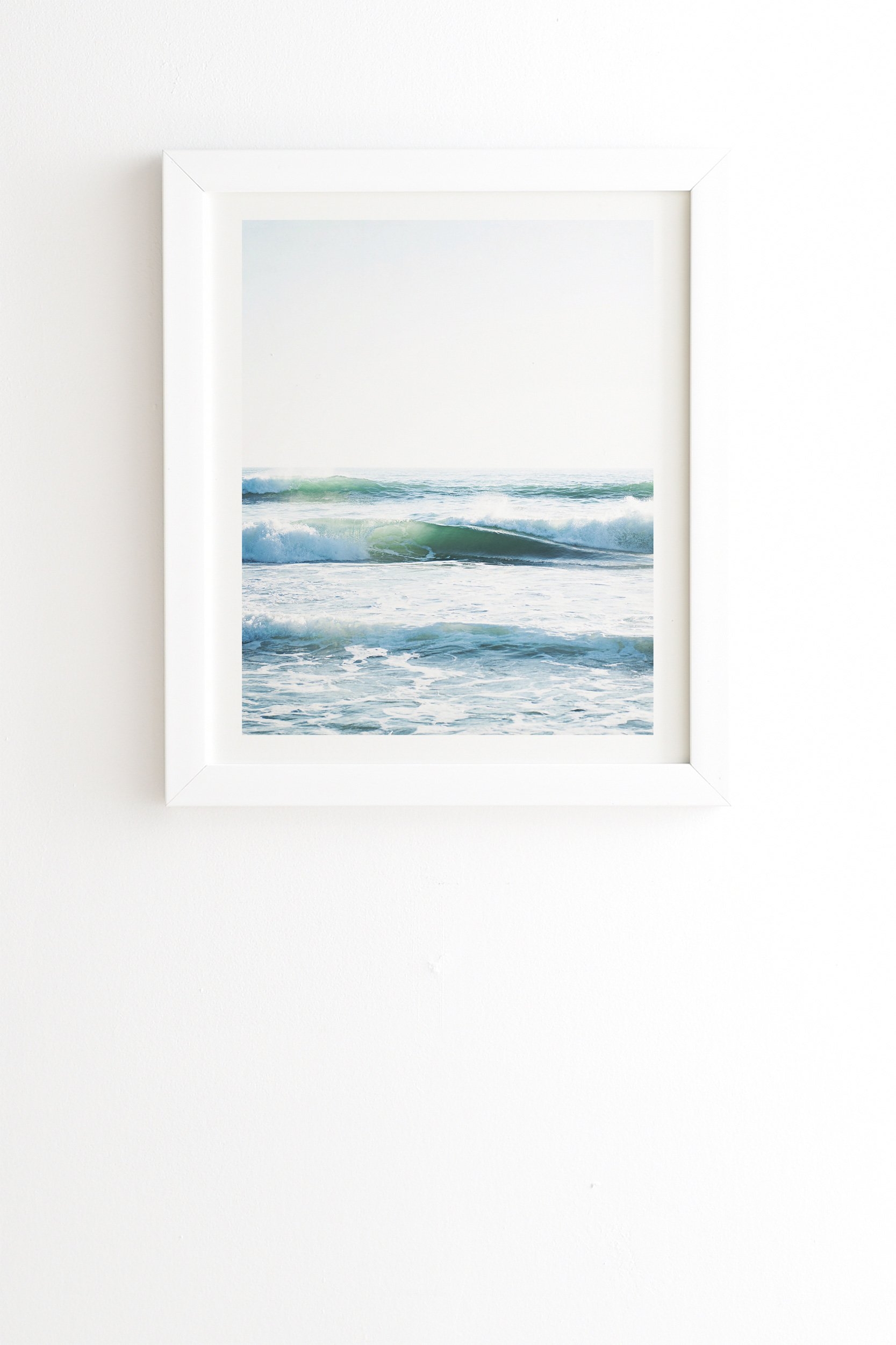 Bree Madden Ride Waves White Framed Wall Art - 8" x 9.5" - Image 0