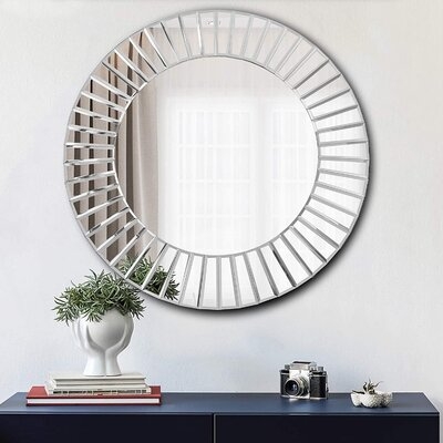 Beveled Mirror/Polished Mirror For Wall Decorating,Round, Wall Decorative Sun Shape Mirror. - Image 0