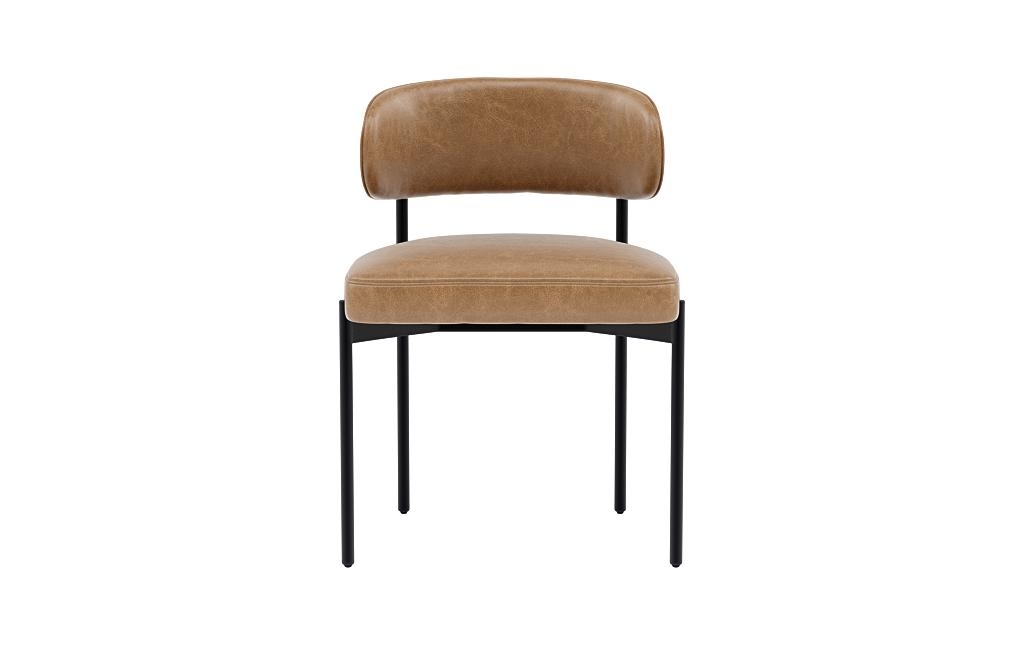 Hollis Leather Metal Framed Upholstered Chair - Image 0