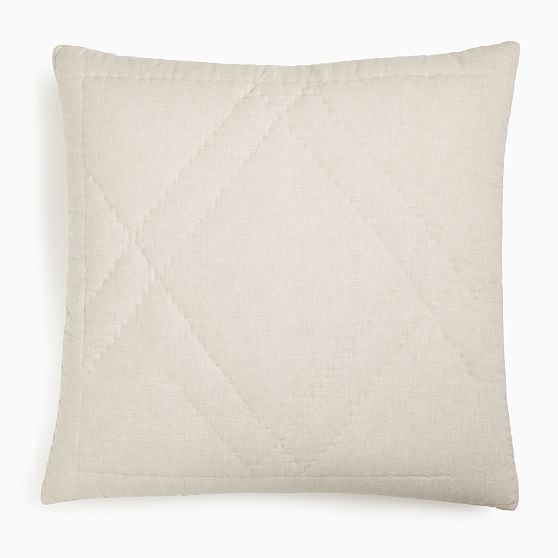 European Flax Linen Comforter, Euro Sham, Set of 2, Natural Flax - Image 0