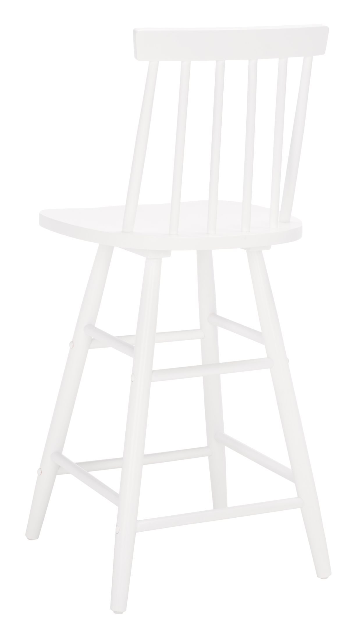 May Wood Counter Stool - White - Safavieh - Image 5