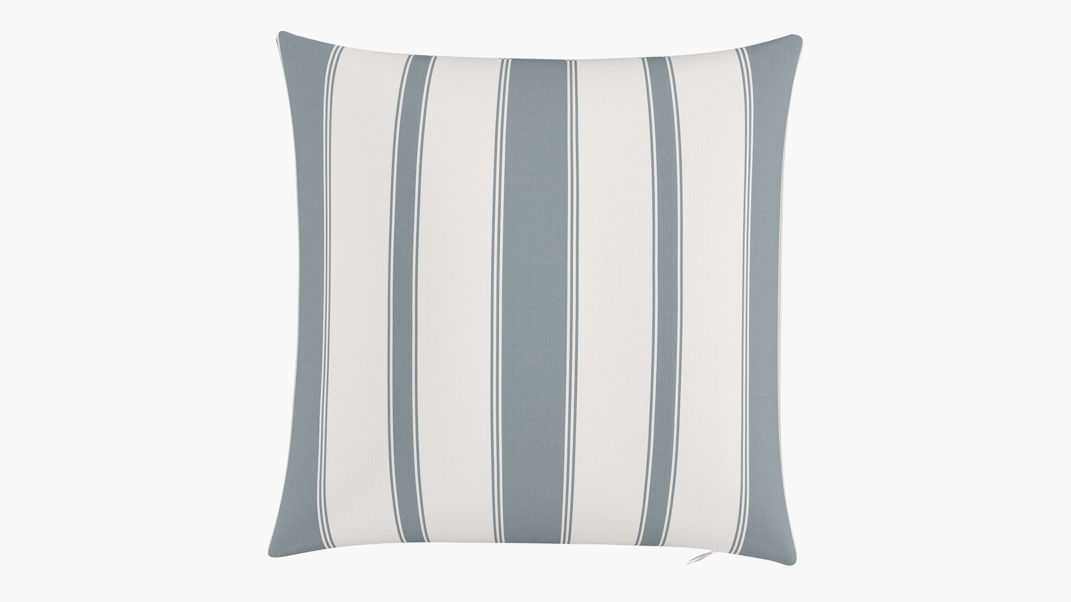 Throw Pillow 18", French Blue Clarence Stripe, 18" x 18" - Image 0