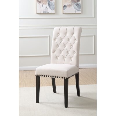 Brithney Tufted Dining Chair in Beige - Image 0