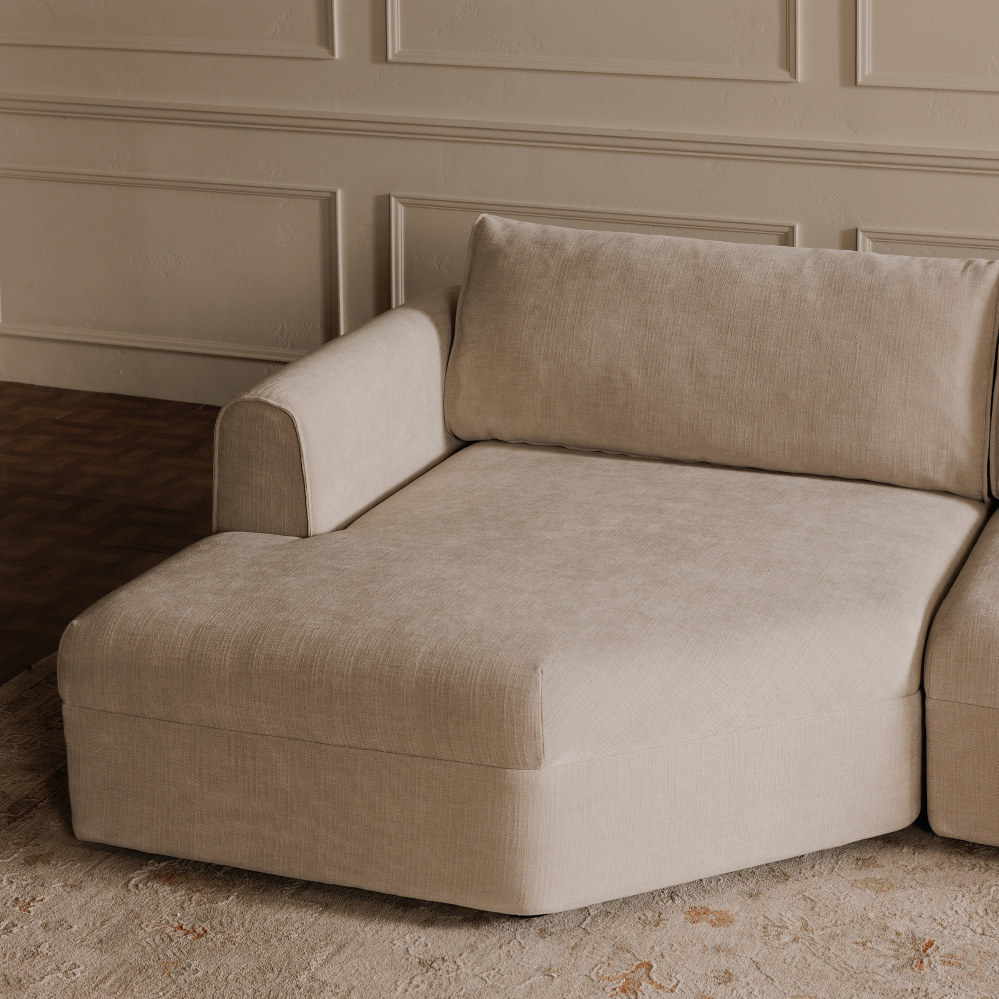 Madrid Left Sectional Cool Beige - Image 8