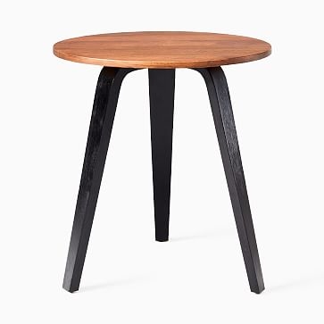 Suite Black & Cool Walnut Round Side Table - Image 1