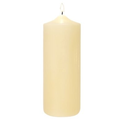 Set Of 2 White Pillar Candles - Image 0