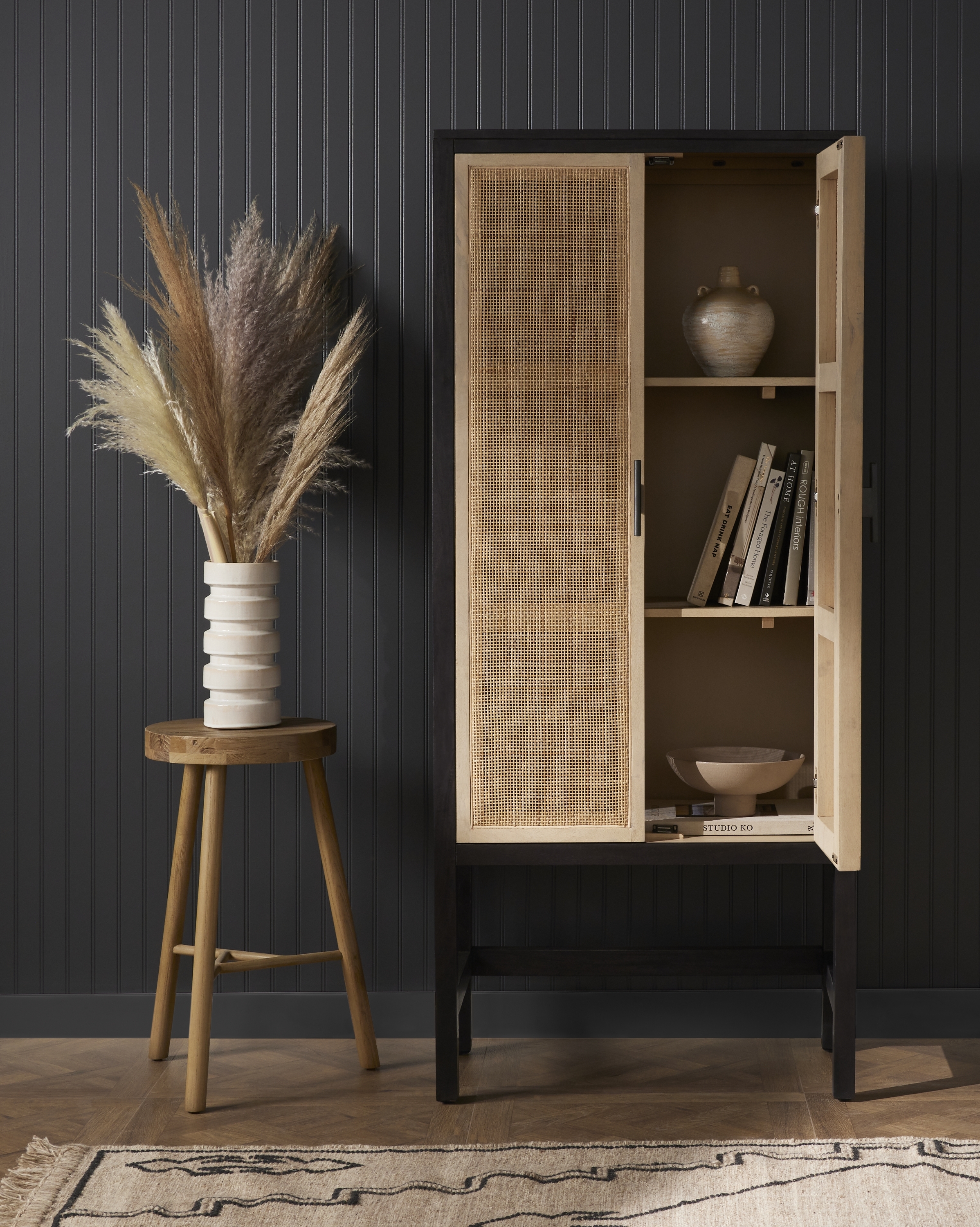 Caprice Narrow Cabinet - Black Wash Mango - Image 11