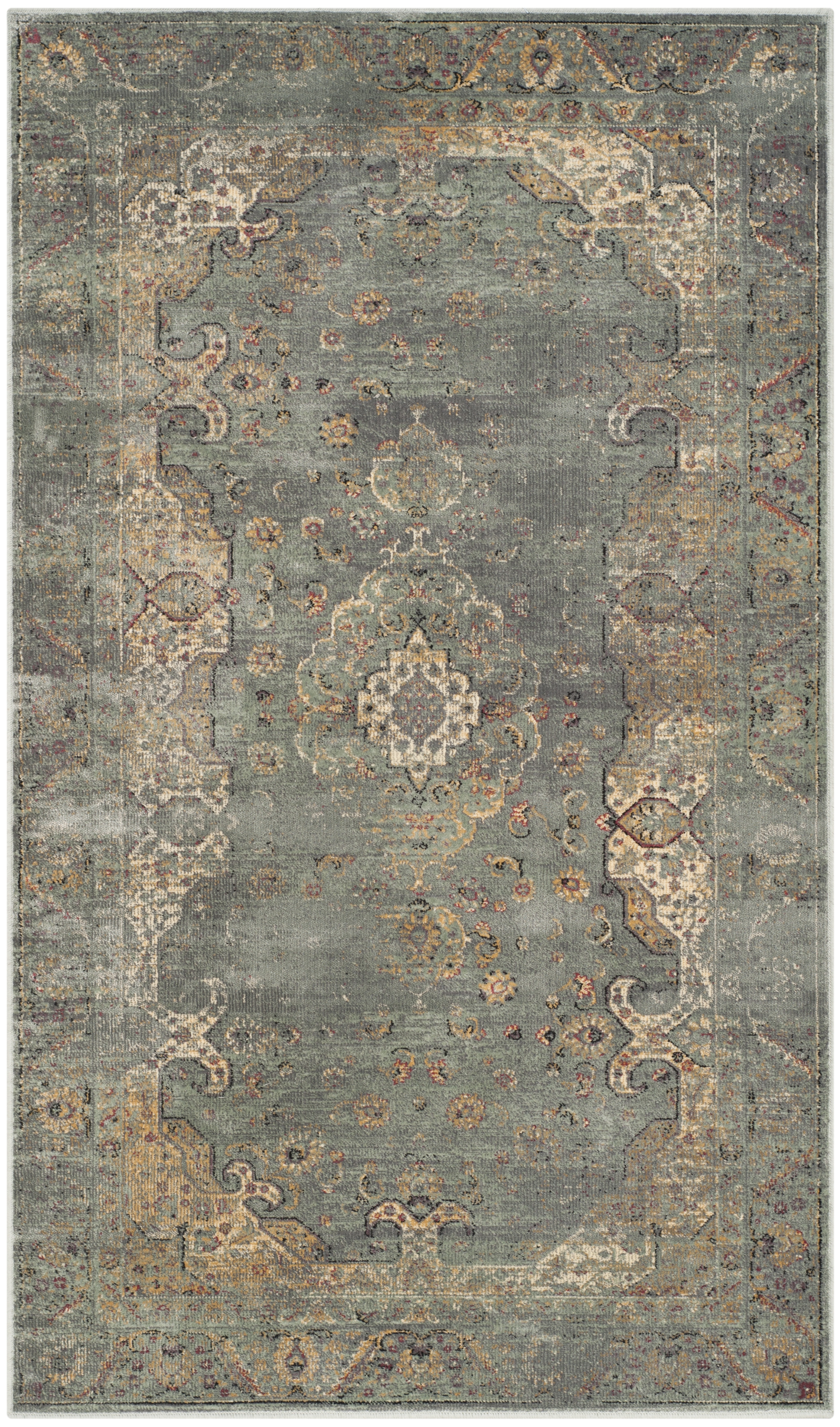 Arlo Home Woven Area Rug, VTG137-2770, Grey/Multi,  3' 3" X 5' 7" - Image 0