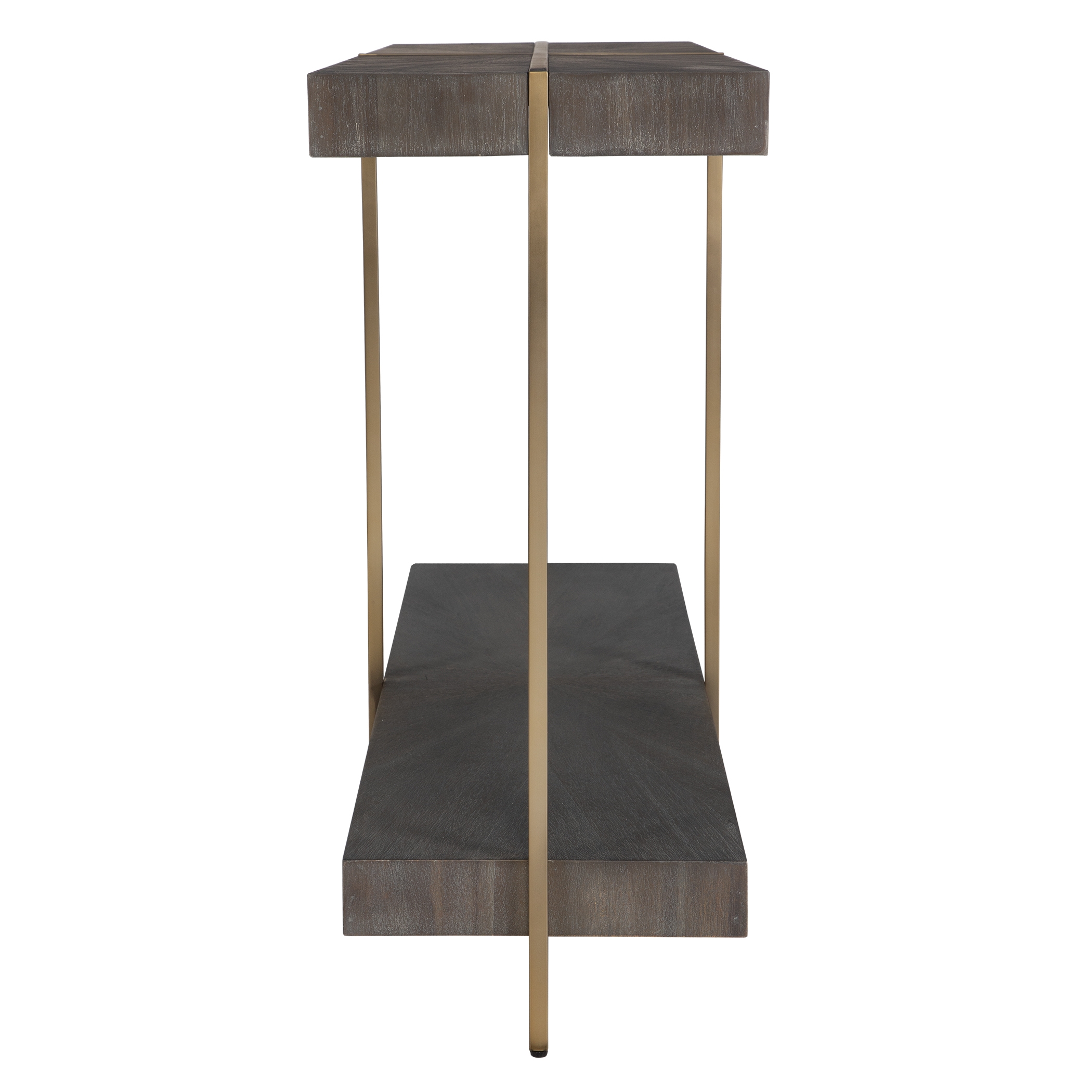 Taja Modern Brass / Wood Console Table - Image 4