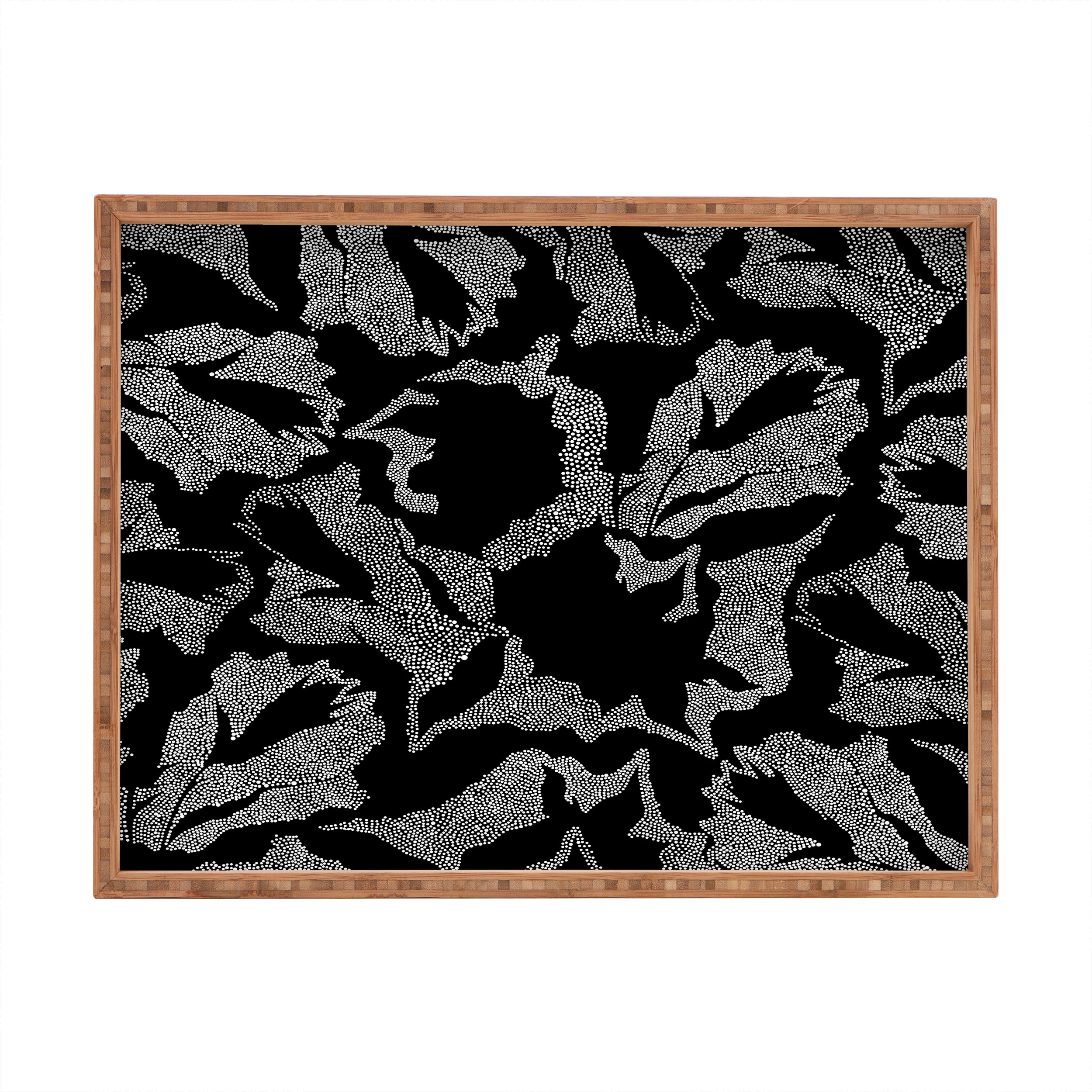 La Jardin Noir Ii by Iveta Abolina - Rectangular Tray Bamboo Extra Large 22.5" x 17" - Image 0