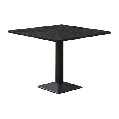 Highland Espresso And Gunmetal Pedestal Dining Table - Image 0