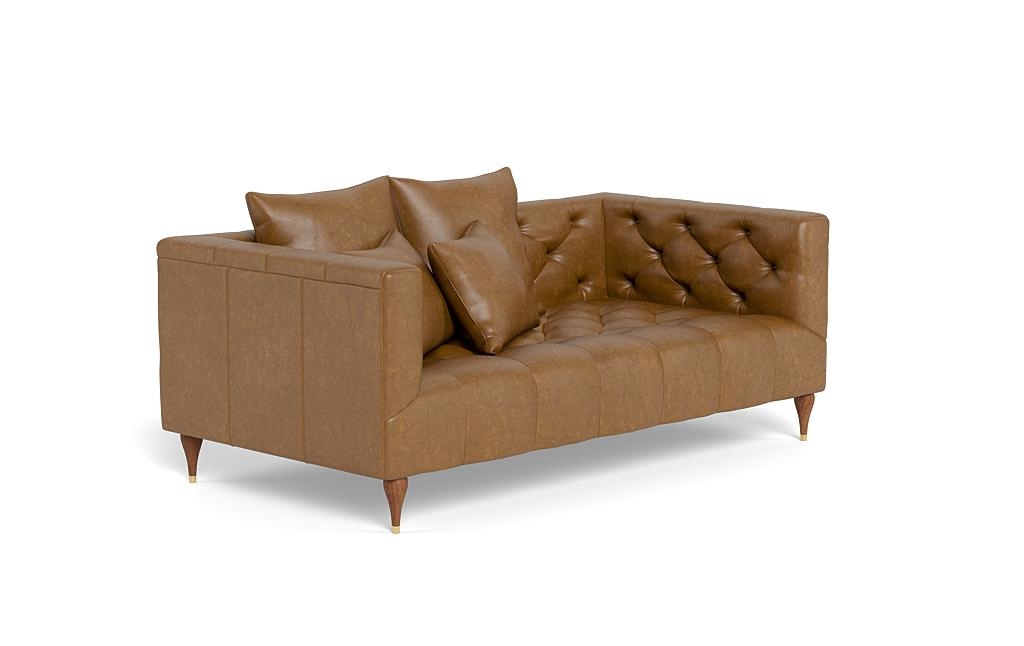 Ms. Chesterfield Leather Loveseat by Apartment Therapy - Image 1