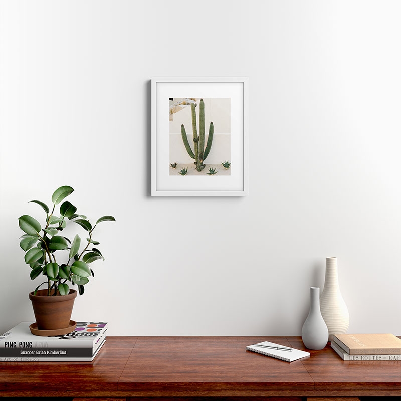 Cabo Cactus X by Bethany Young Photography - Modern Framed Art Print, White, 24x36" - Image 1