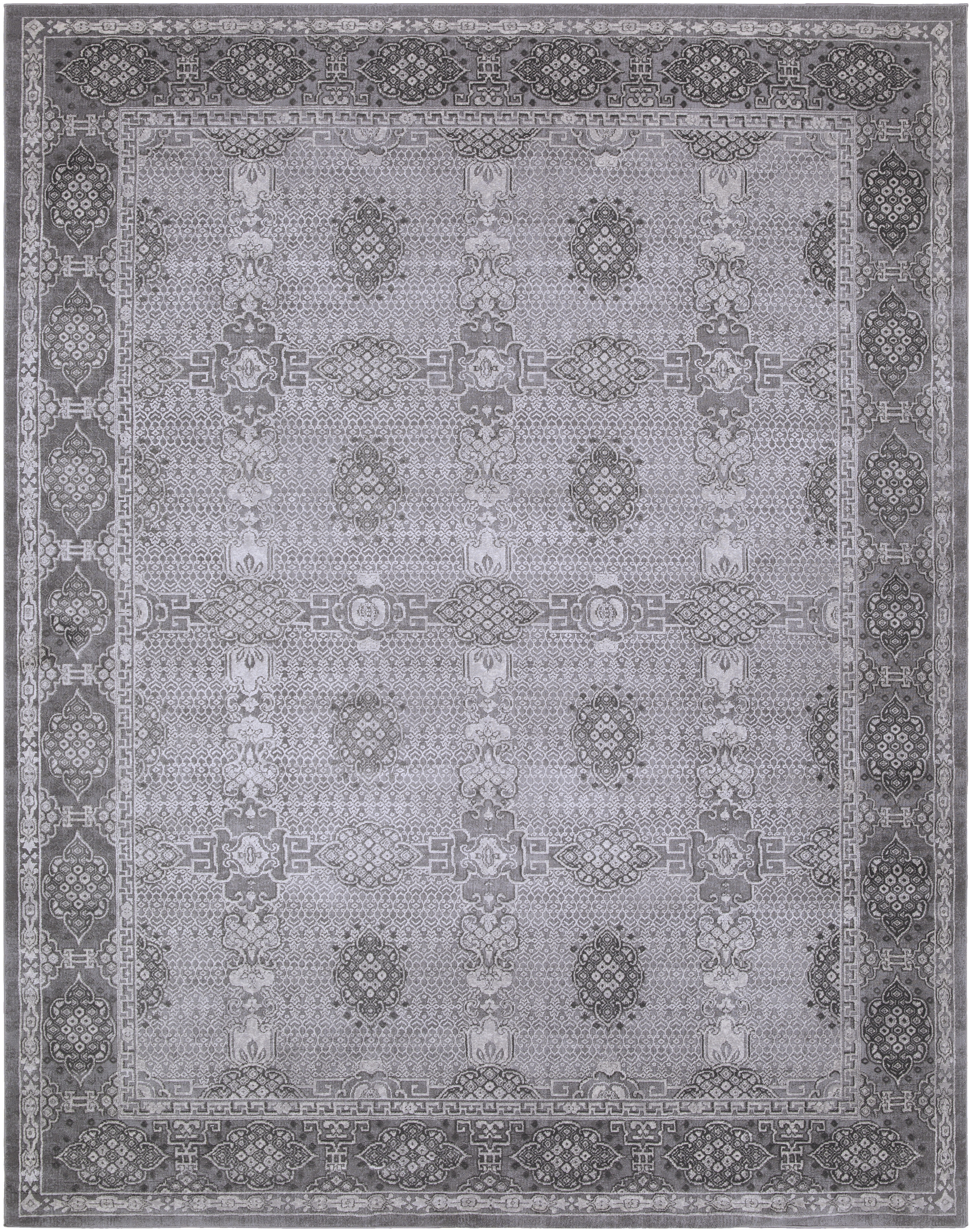 Tibetan Gray Indoor 8'10" x 12'4" Machine Woven Rug - Image 0