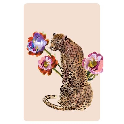Cheetah And Flowers - Print - Image 0