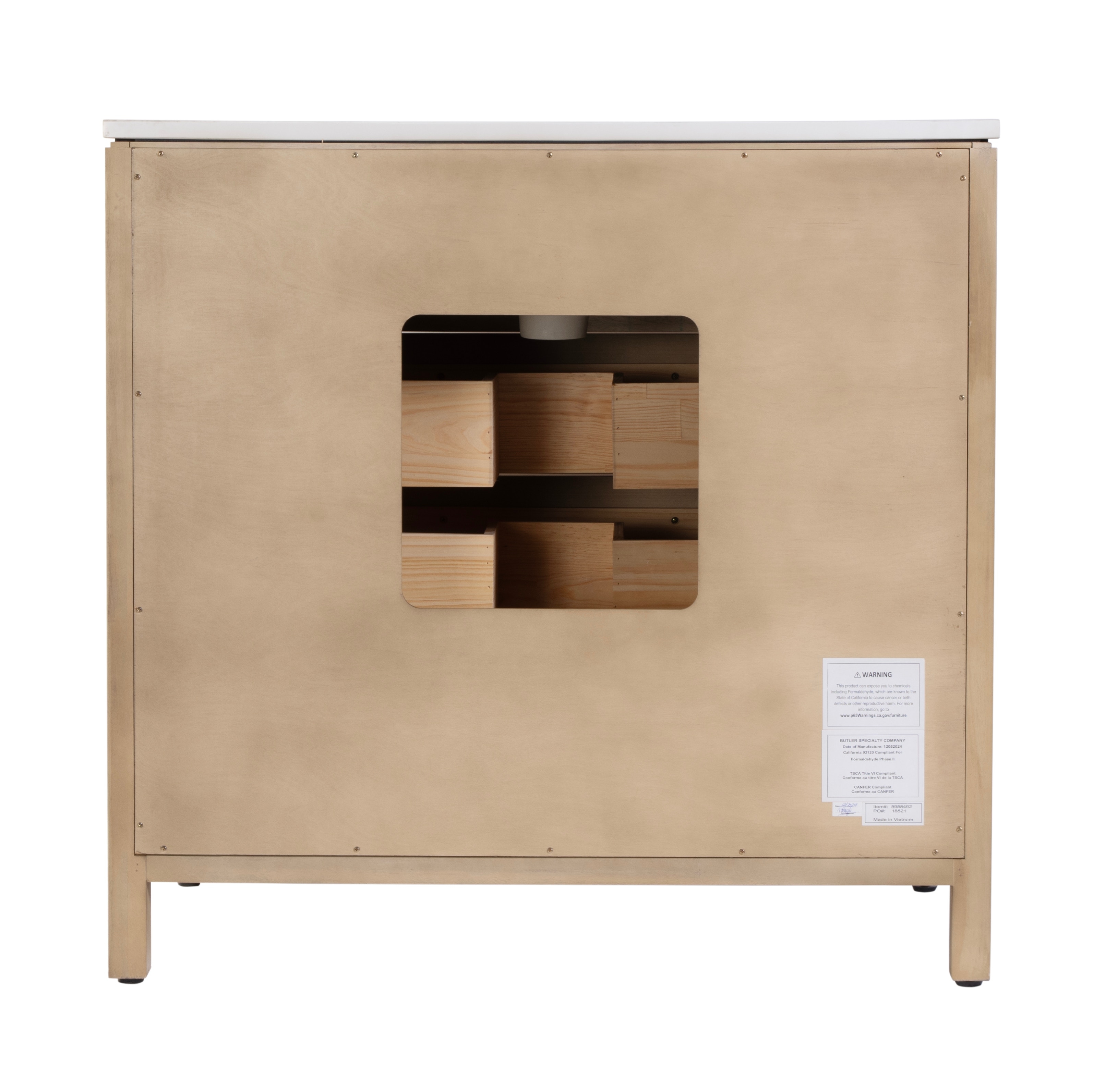 Nora Light Oak Bathroom Vanity - Image 3