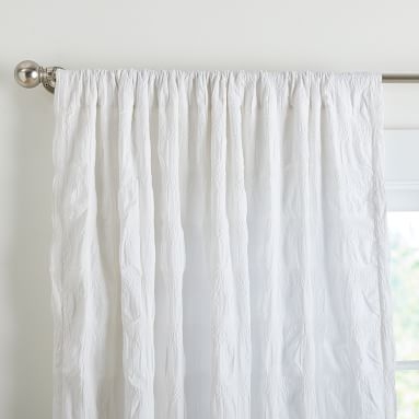 Charlotte Blackout Curtain Set of 2, White, 52" x 96" - Image 1