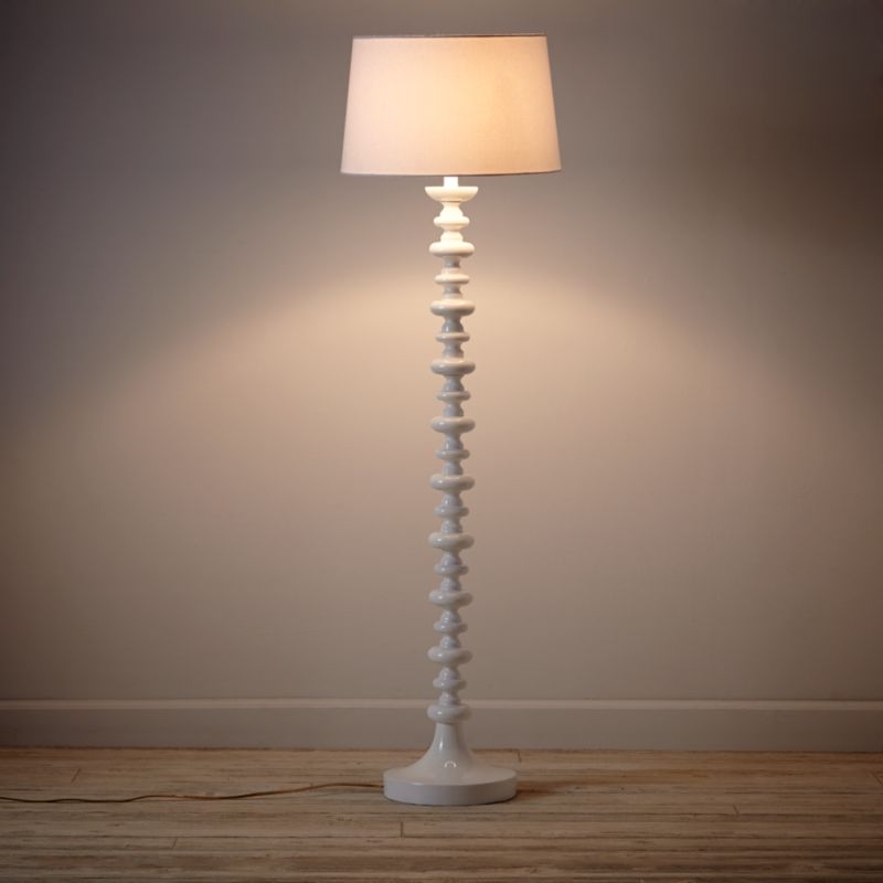 Jenny Lind White Floor Lamp Base - Image 1