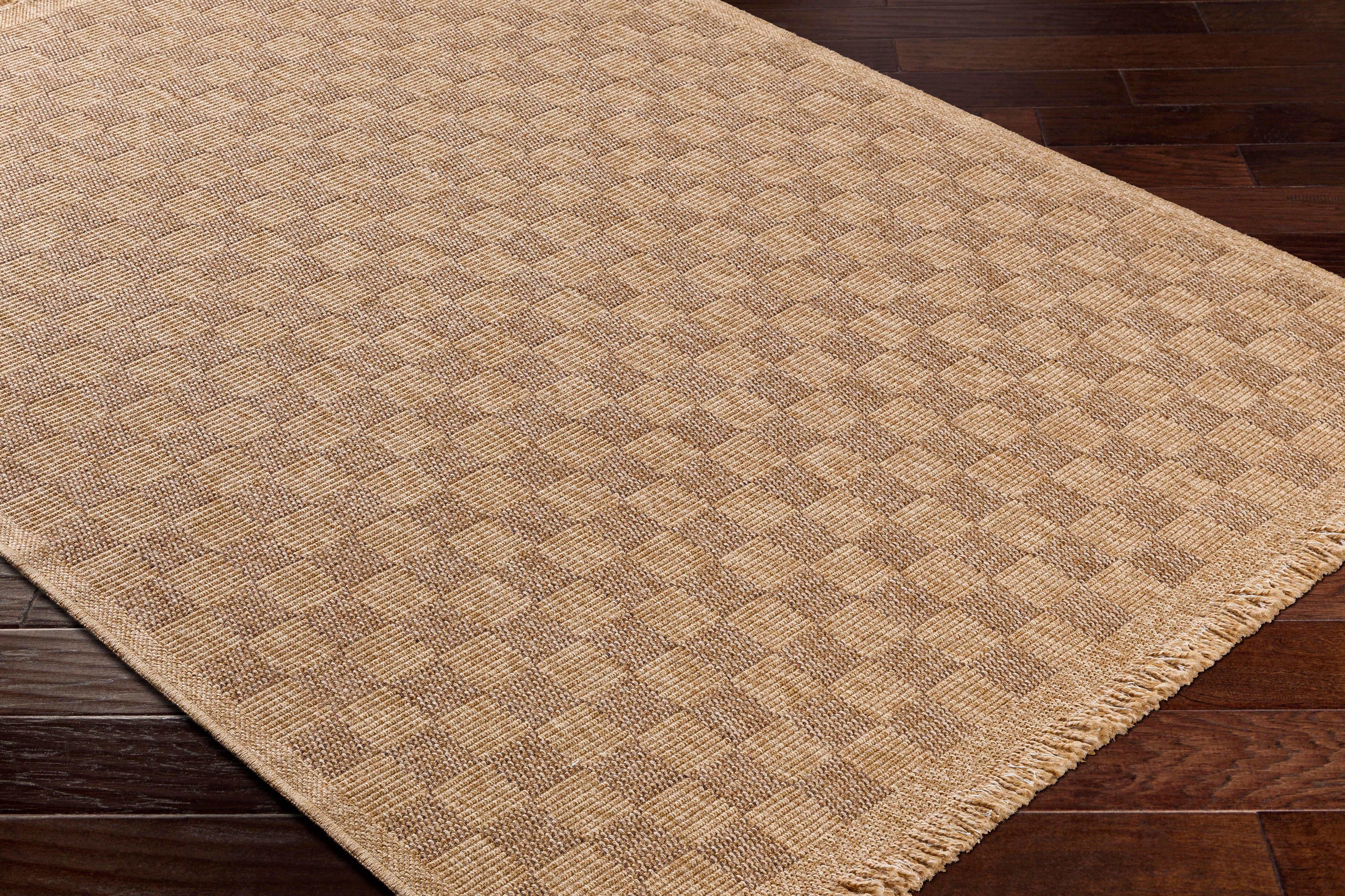 Mirage Brown Outdoor 5'3" x 7' Machine Woven Rug - Image 1