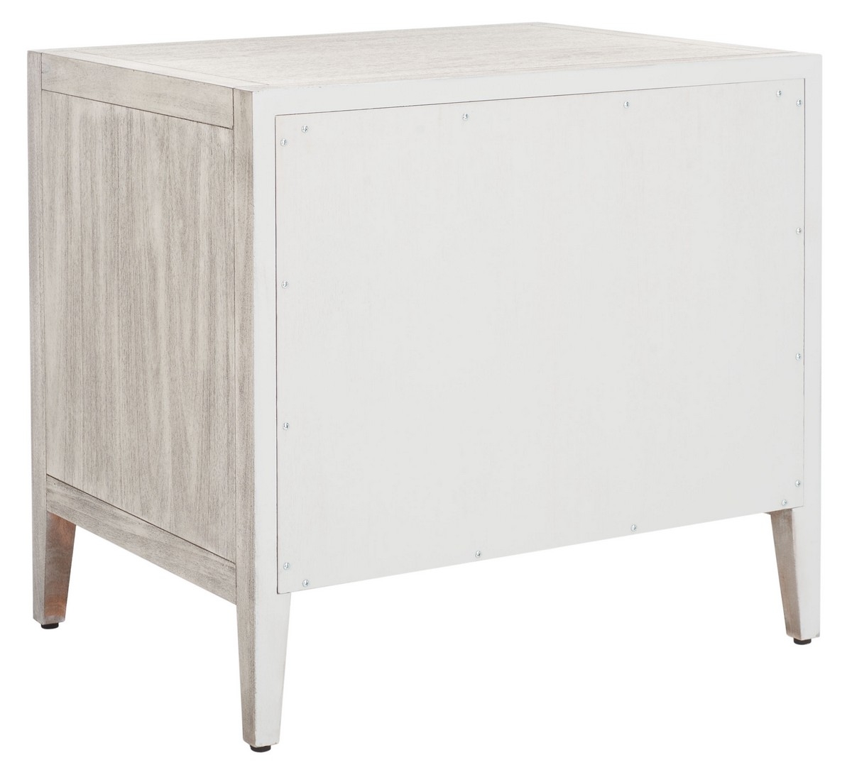 Ariella 3 Drawer Wood Nightstand - Light Grey - Image 7